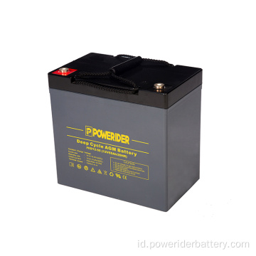 12V 55Ah siklus dalam asam timbal AGM baterai